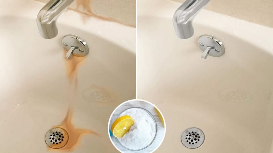 2 trucos para quitar las manchas naranjas del inodoro y la bañera