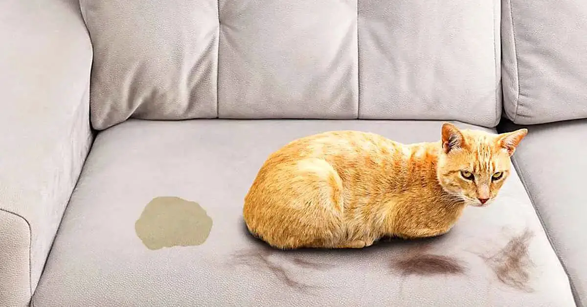 El truco para quitar el olor a orina y pelo de gato del sofá