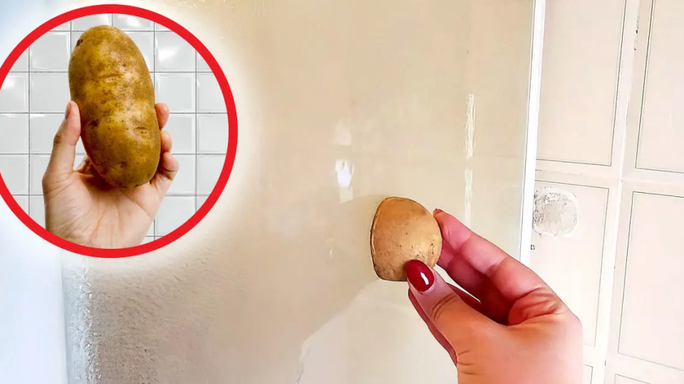 ¿Cómo limpiar toda la ducha con una patata en poco tiempo?
