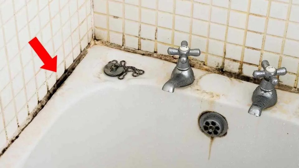 El truco genial para eliminar el moho de las juntas de la bañera