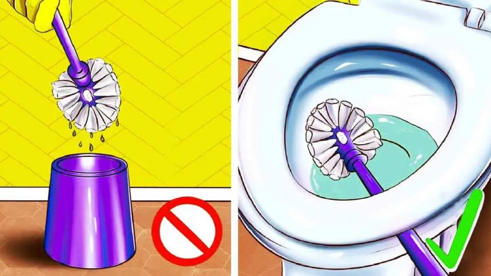 Esta es la forma correcta de limpiar la escobilla del inodoro para eliminar la suciedad y las bacterias.