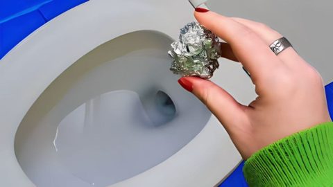 Usa papel de aluminio en el inodoro, el truco desconocido para eliminar la cal al instante