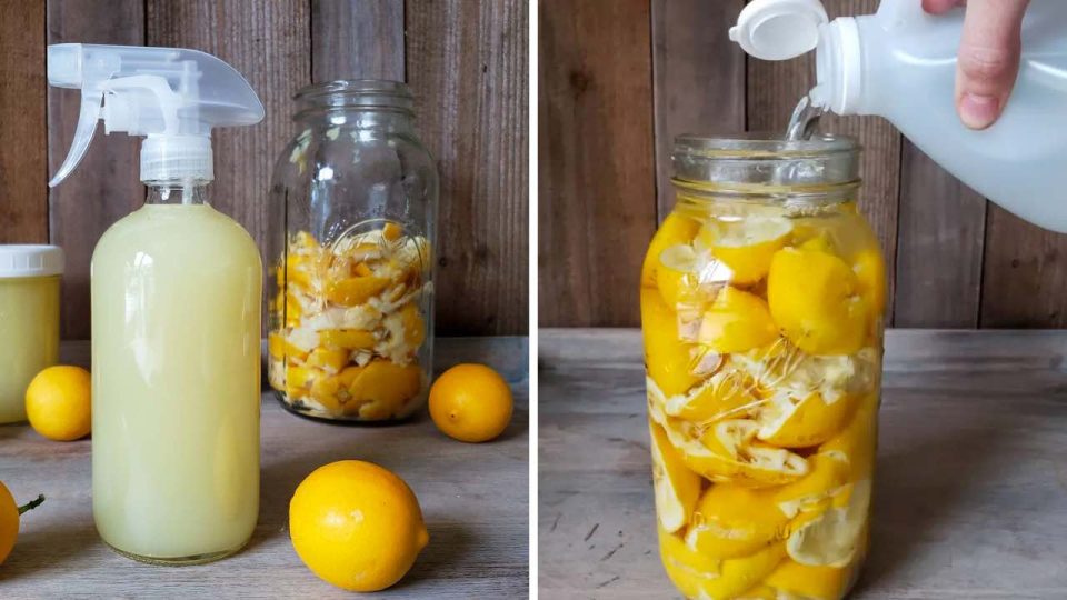 Rodajas de limón, ponlas en un tarro y llénalo con vinagre blanco: muy útil en casa