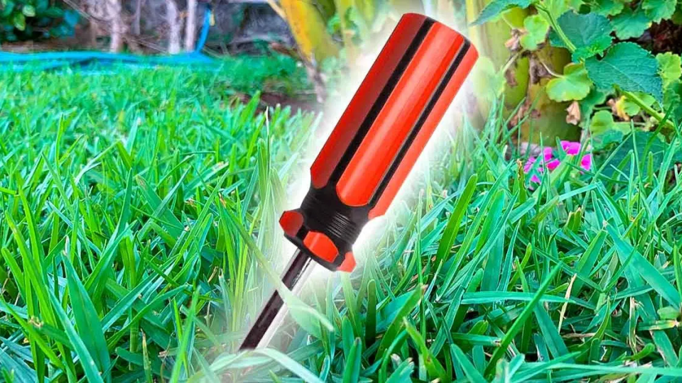 ¿Por qué es recomendable clavar un destornillador en el suelo? El ingenioso truco de los jardineros experimentados.