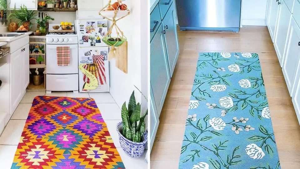12 ideas de alfombras para realzar el piso de la cocina