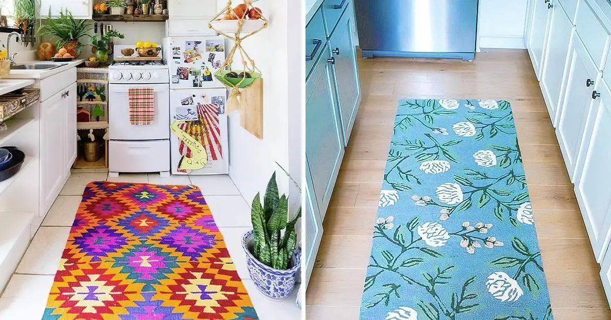 12 ideas de alfombras para realzar el piso de la cocina