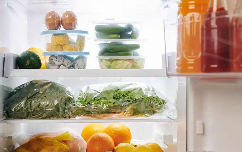 Refrigerator full of food
